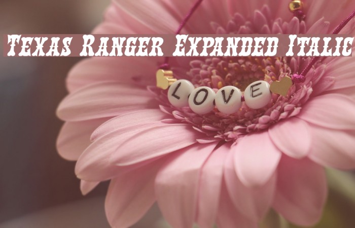 Texas Ranger Expanded Italic Caratteri examples
