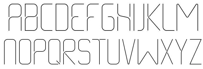 THIN Schriftart Groß
