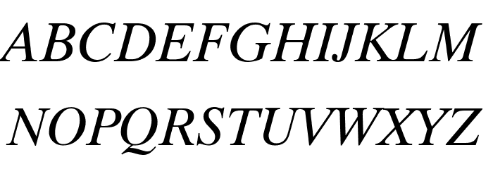 Timok Italic Font Litere mari