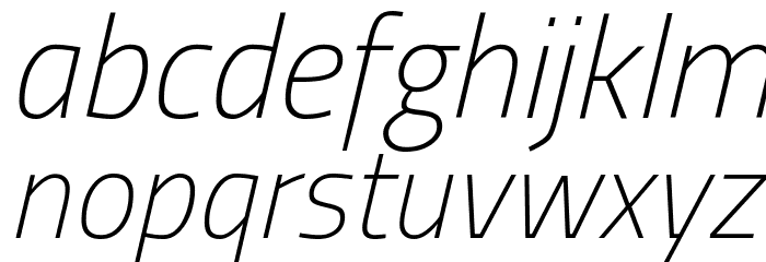 Titillium Web ExtraLight Italic Fonte MINÚSCULAS