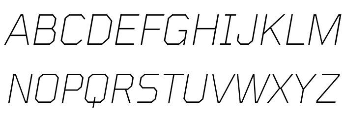Tomorrow ExtraLight Italic Font Litere mari