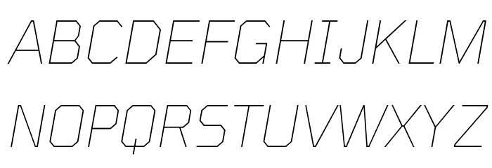 Tomorrow Thin Italic Font Litere mari