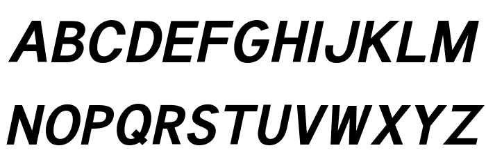 Tuffy Bold Italic Schriftart Groß