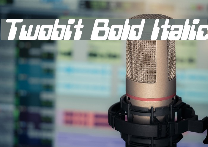Twobit Bold Italic Fonte examples
