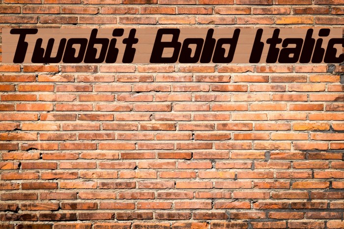 Twobit Bold Italic Fonte examples
