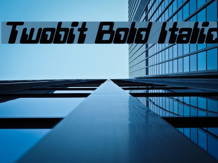 Twobit Bold Italic Fonte examples