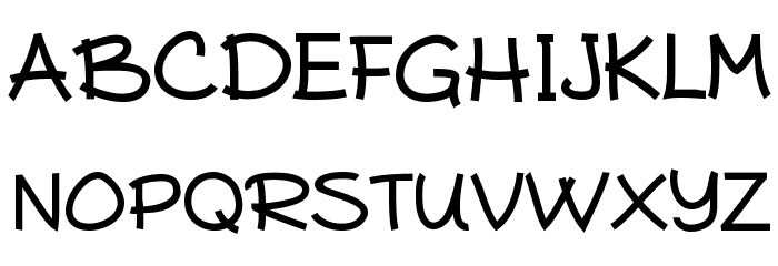 Typo Comica Caratteri MAIUSCOLE