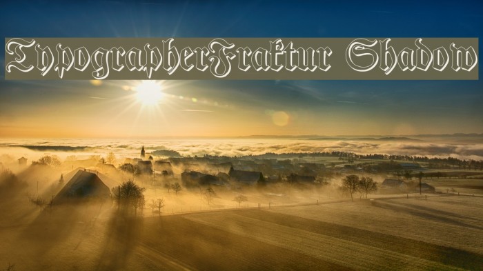 TypographerFraktur Shadow Fuentes examples