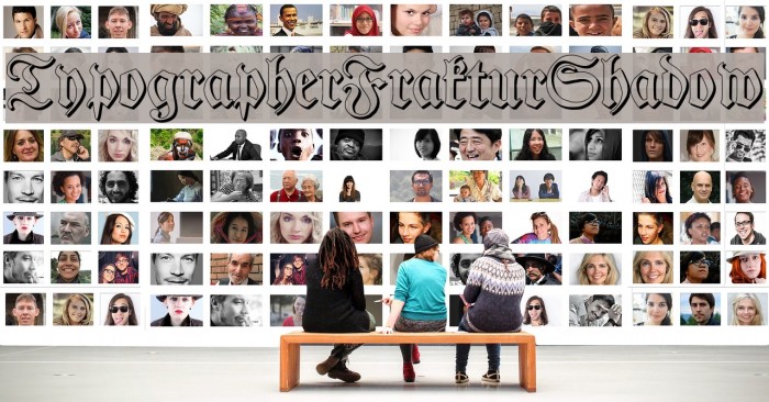 TypographerFrakturShadow لخطوط تنزيل examples
