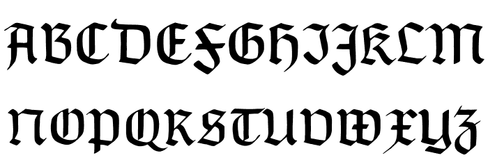 TypographerGotisch B 字体 大写