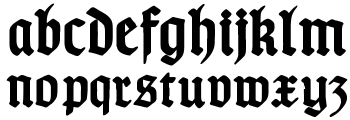 TypographerGotisch Schmuck Bold Polices MINUSCULES