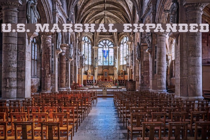 U.S. Marshal Expanded Шрифта examples