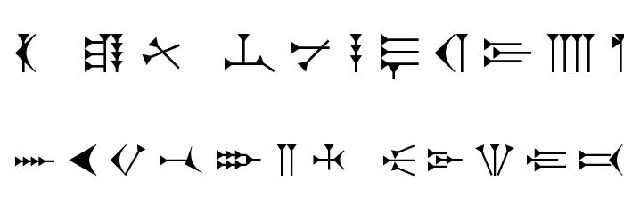 Ugaritic 3 फ़ॉन्ट अपरकेस