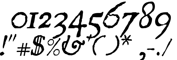 UglyQua-Italic Font Alte caractere