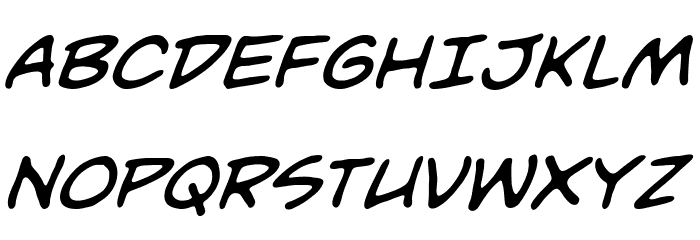 Unmasked BB Italic フォント 大文字