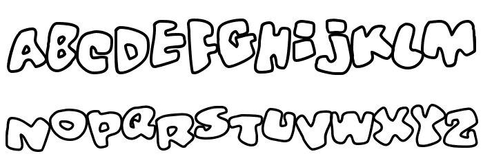 Vitamin outlined Schriftart Groß
