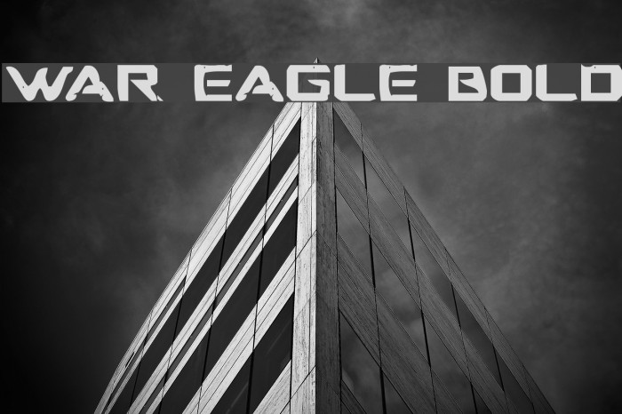 War Eagle Bold Font examples
