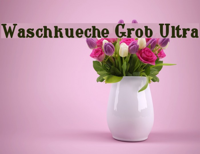Waschkueche Grob Ultra Schriftart examples