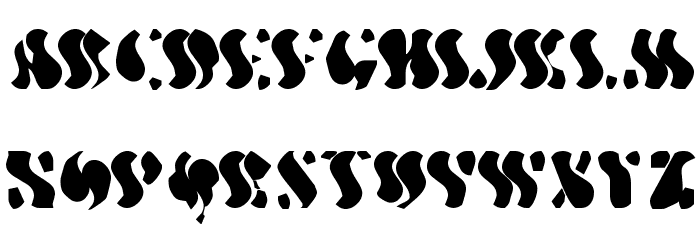 Wavy Optickal Schriftart Groß