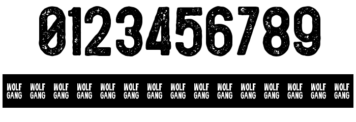 WOLF GANG ROUGH VINTAGE BOLD Font Alte caractere