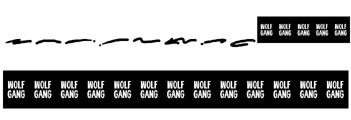 WOLF GANG SCRIPT SWASH Font Litere mici