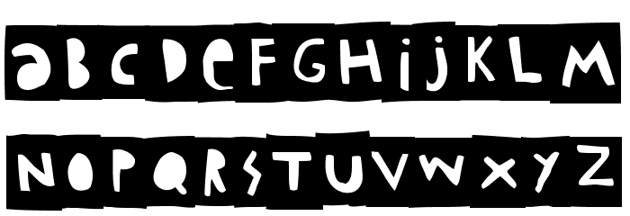 Woodcutter Negative 字体 大写
