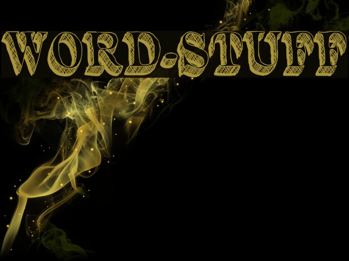 Word-Stuff Caratteri examples