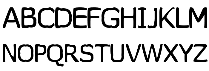 Wormfont Font UPPERCASE