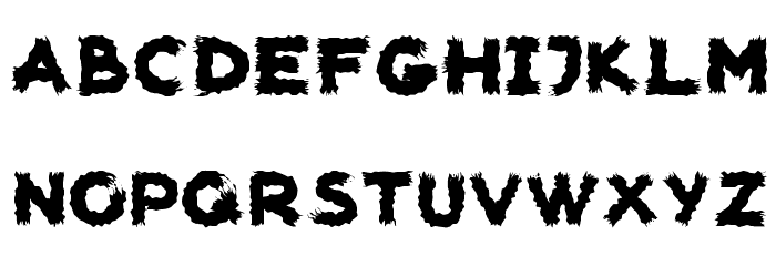woodcutter carnage Schriftart Groß