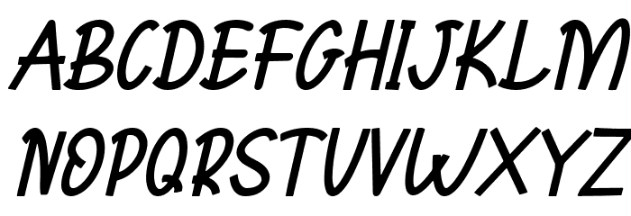 Xoana Rush Oblique Font UPPERCASE
