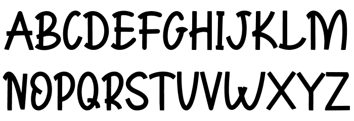 XoanaRush-Regular Font UPPERCASE