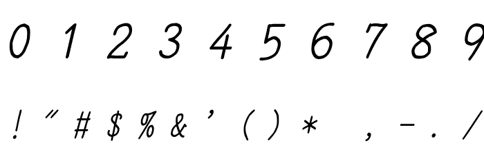 YOzFont97 Italic Font Alte caractere