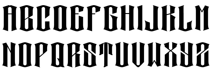 Zabur Font UPPERCASE