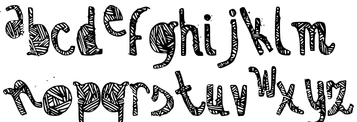 Zebra irregular Font Litere mici