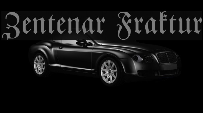 Zentenar Fraktur फ़ॉन्ट examples
