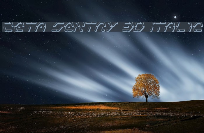 Zeta Sentry 3D Italic Шрифта examples
