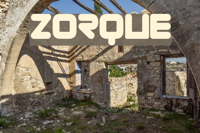 Zorque Font examples
